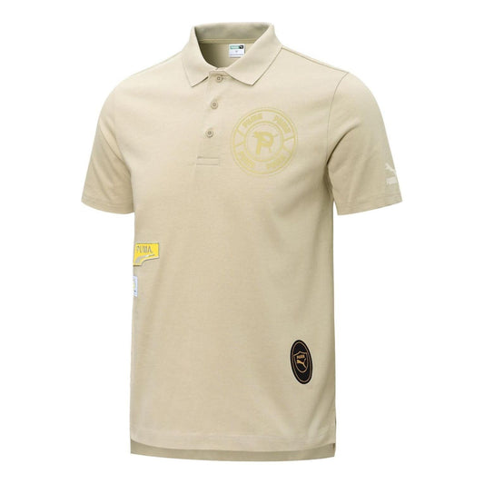 PUMA Mix Badge Polo Shirt 'Beige' 537039-64