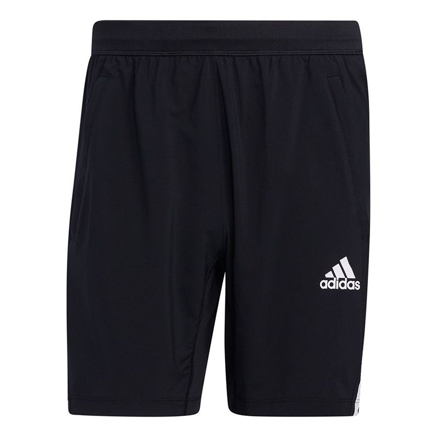 adidas Aero 3s Sho Stripe Training Running Logo Sports Shorts Black GM0643
