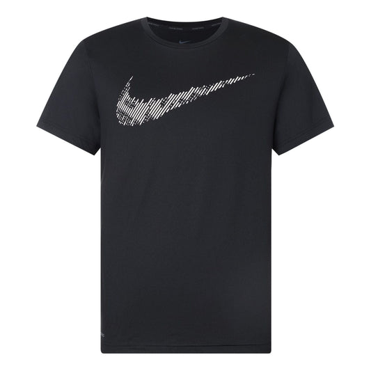 Nike Dri-Fit Printing Training Tops Short Sleeve Black CJ4634-010