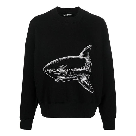 Palm Angels Split Shark Crew 'Black White' PMBA026S23FLE0061003