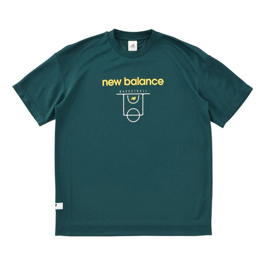 New Balance Dimple Mesh Coat Graphic Short Sleeve T-shirt Asia Sizing 'Nightwatch Green' AMT35064-NWG