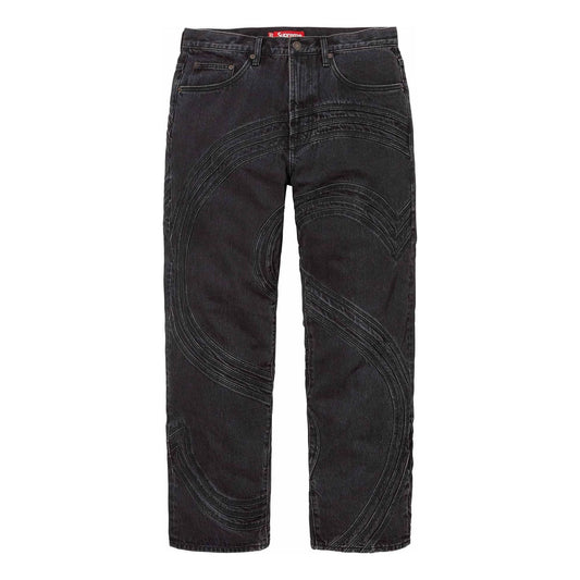 Supreme S Logo Loose Fit Jeans 'Black' SUP-SS24-054