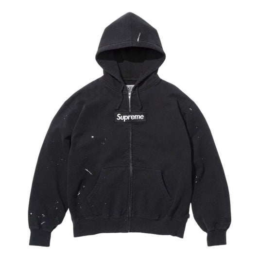 Supreme x MM6 Maison Margiela Box Logo Zip Up Hooded Sweatshirt 'Black' SUP-SS26-100-BLK