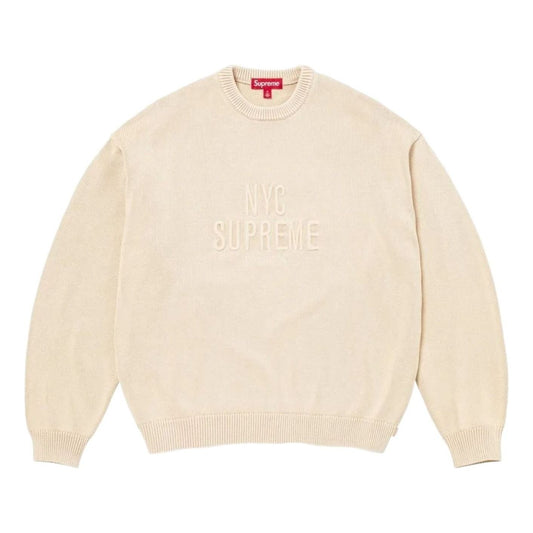 Supreme SS26 Overdyed Raised Sweater 'Stone' SUP-SS26-217-STN