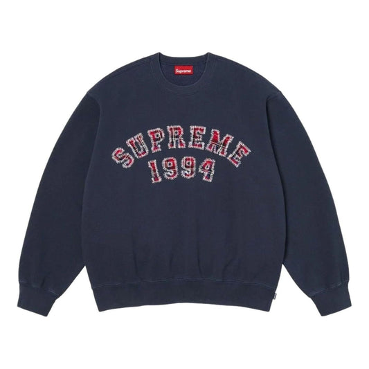 Supreme SS26 Plaid Arc Crewneck 'Navy' SUP-SS26-133-NVY